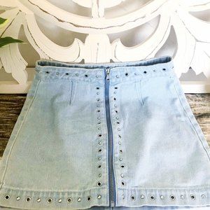 Detailed Denim Skirt
